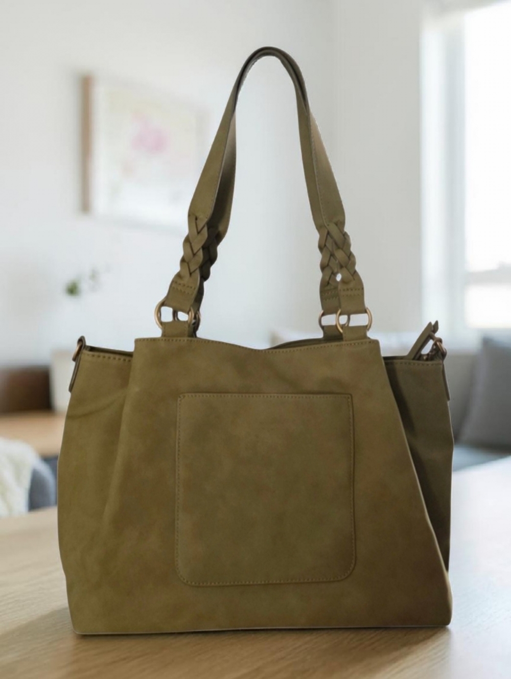 Universal Thread Recycled Plastic Olive Green Shoulder Bag